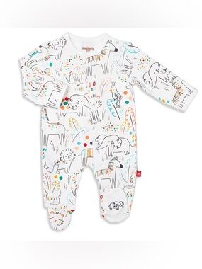 MAGNETIC ME Cotton Pop Jungle Magnetic Footie - 9-12M